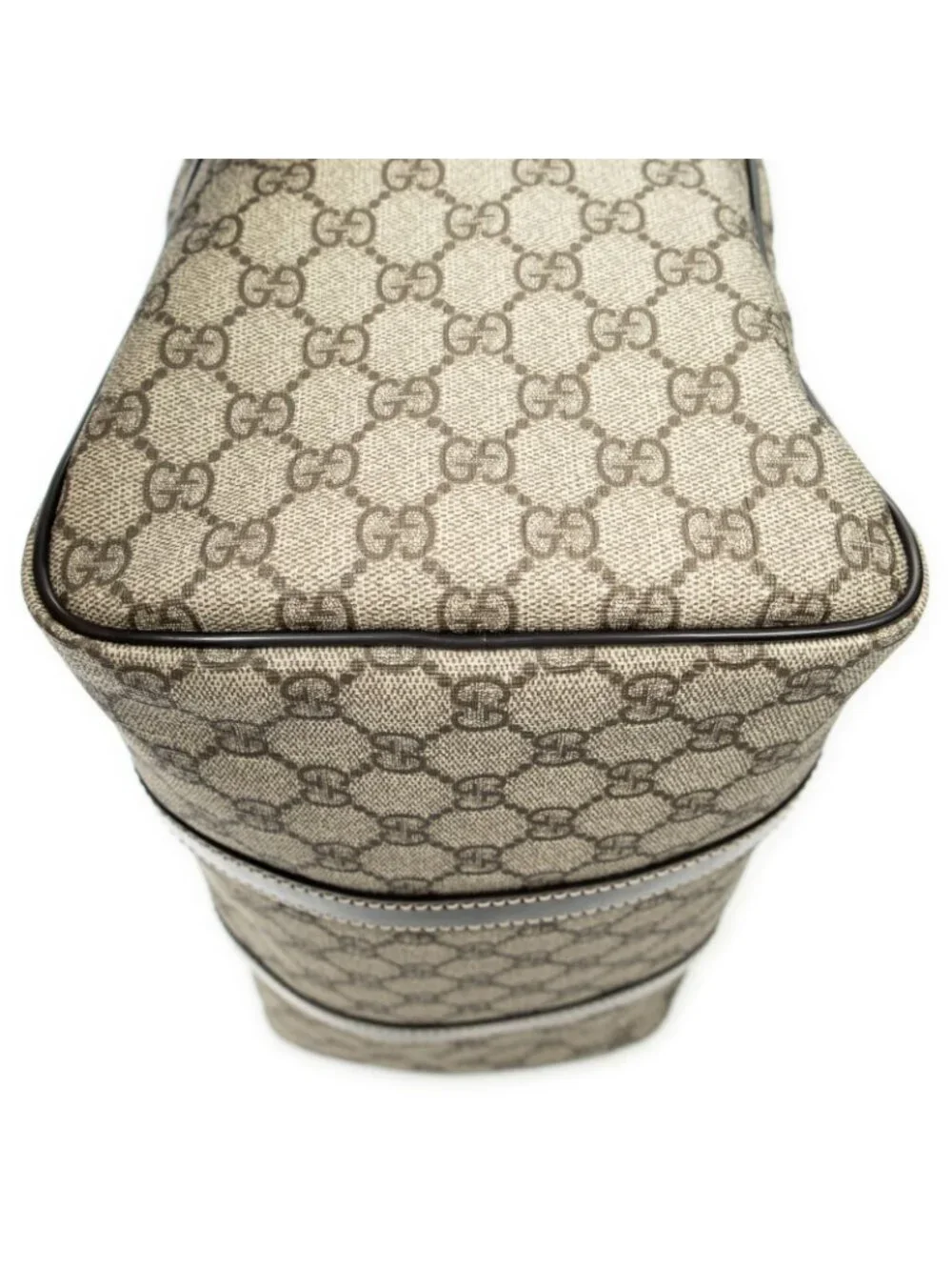 Gucci Midi Amboston Dark Brown Beige Supreme Canvas Handbag - Picture 8 of 10